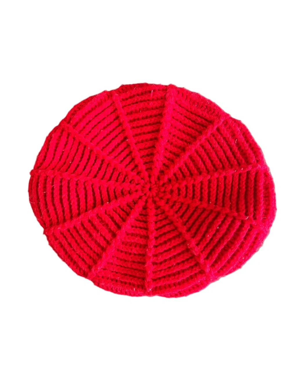 Vintage Hand Knit Cabbie NewsBoy Baker Boy Hat
